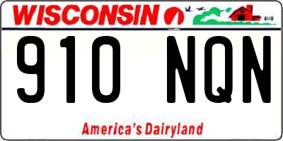 WI license plate 910NQN
