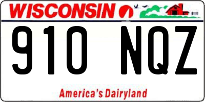 WI license plate 910NQZ