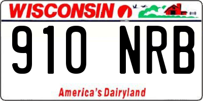 WI license plate 910NRB