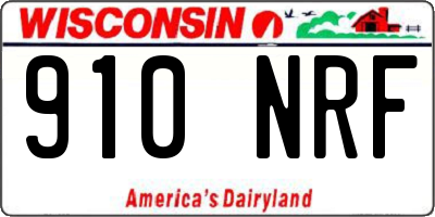 WI license plate 910NRF