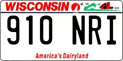 WI license plate 910NRI