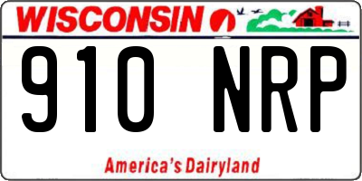 WI license plate 910NRP