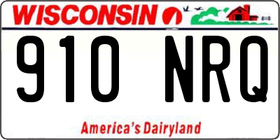 WI license plate 910NRQ