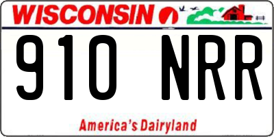 WI license plate 910NRR