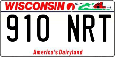 WI license plate 910NRT