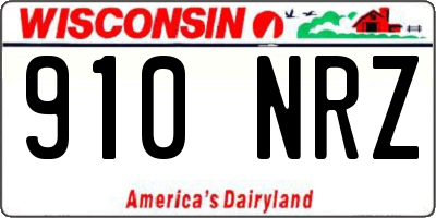 WI license plate 910NRZ
