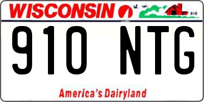WI license plate 910NTG