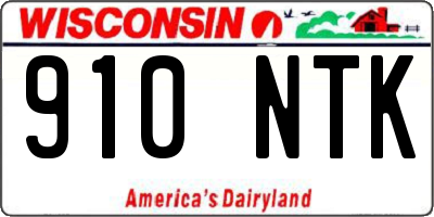 WI license plate 910NTK