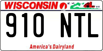 WI license plate 910NTL