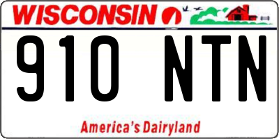 WI license plate 910NTN