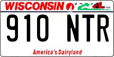 WI license plate 910NTR