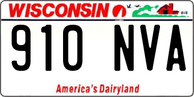 WI license plate 910NVA