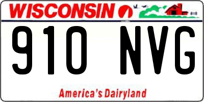 WI license plate 910NVG