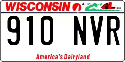 WI license plate 910NVR