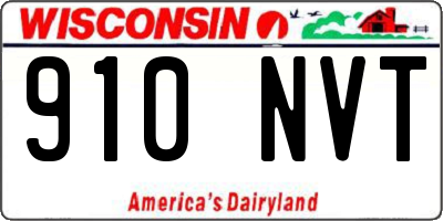 WI license plate 910NVT