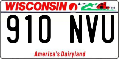 WI license plate 910NVU