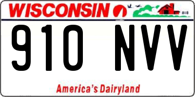 WI license plate 910NVV