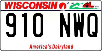 WI license plate 910NWQ