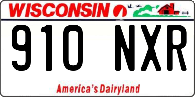 WI license plate 910NXR