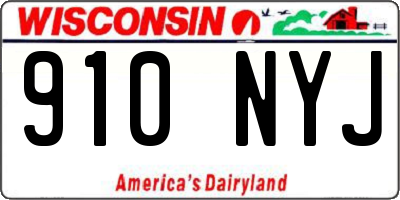 WI license plate 910NYJ