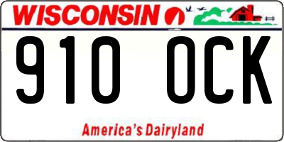 WI license plate 910OCK