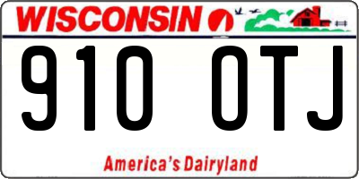 WI license plate 910OTJ