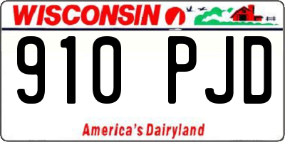 WI license plate 910PJD
