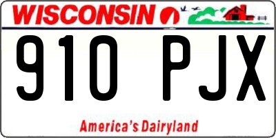 WI license plate 910PJX