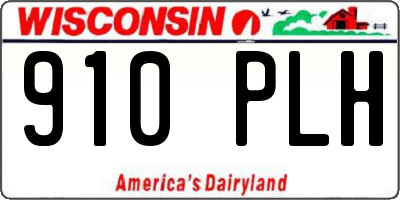 WI license plate 910PLH