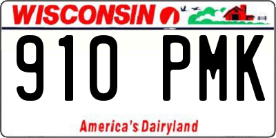 WI license plate 910PMK