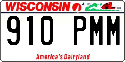 WI license plate 910PMM