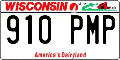 WI license plate 910PMP