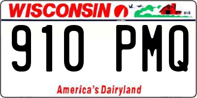WI license plate 910PMQ