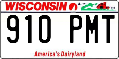 WI license plate 910PMT