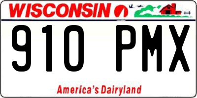 WI license plate 910PMX