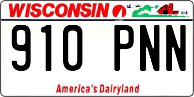 WI license plate 910PNN