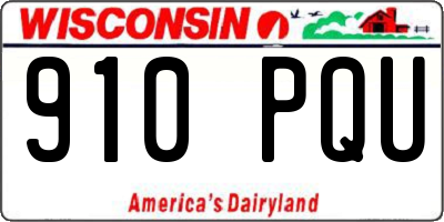 WI license plate 910PQU