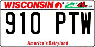 WI license plate 910PTW