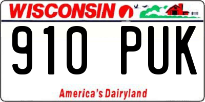WI license plate 910PUK