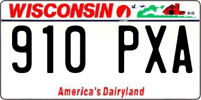 WI license plate 910PXA