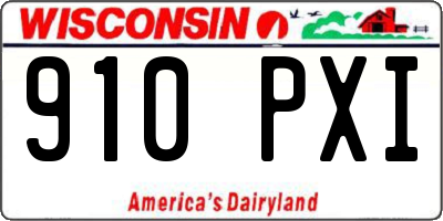 WI license plate 910PXI