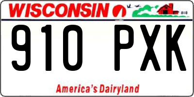WI license plate 910PXK