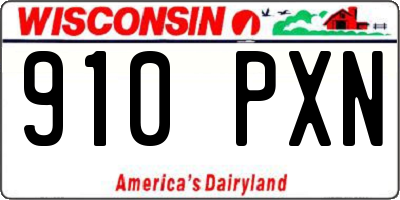 WI license plate 910PXN