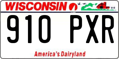 WI license plate 910PXR