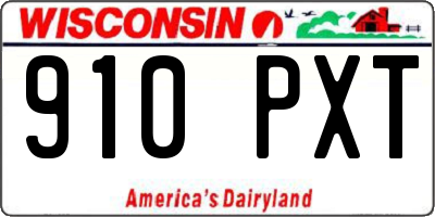 WI license plate 910PXT