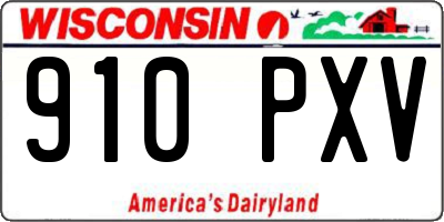 WI license plate 910PXV