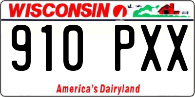 WI license plate 910PXX
