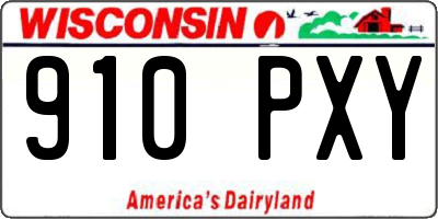 WI license plate 910PXY