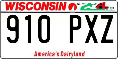 WI license plate 910PXZ