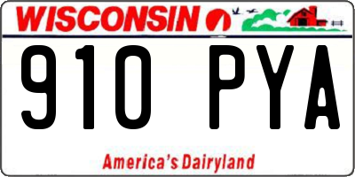 WI license plate 910PYA